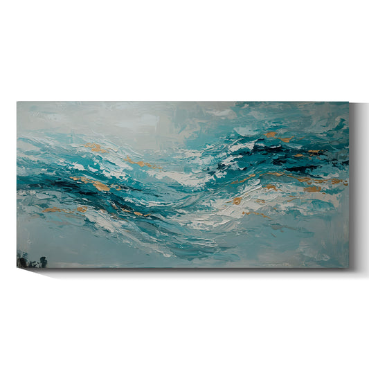 Banner modern abstract wall art, hand-painted oil painting