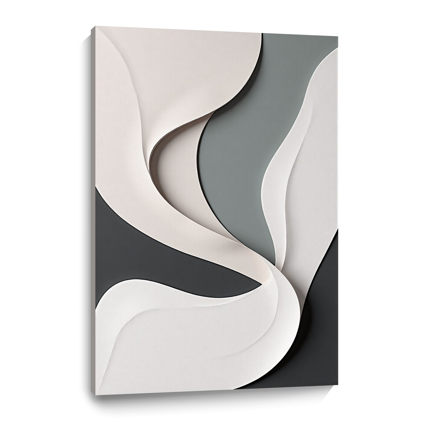 Beige, black, and dark greenWall Sculptures, 3D Wood Wall Art, Minimalist Wall Hanging Home Decor