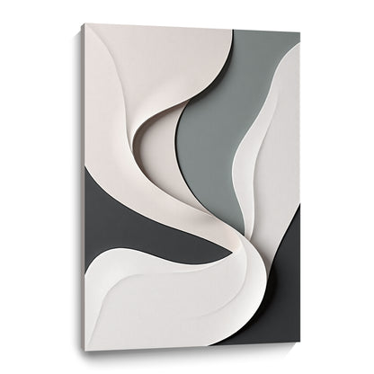 Beige, black, and dark greenWall Sculptures, 3D Wood Wall Art, Minimalist Wall Hanging Home Decor