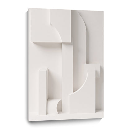 Beige Wall Sculptures, 3D Wood Wall Art, Minimalist Wall Hanging Home Decor