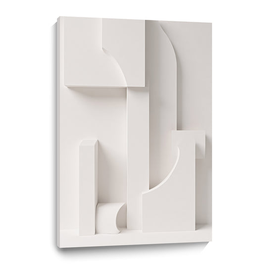 Beige Wall Sculptures, 3D Wood Wall Art, Minimalist Wall Hanging Home Decor