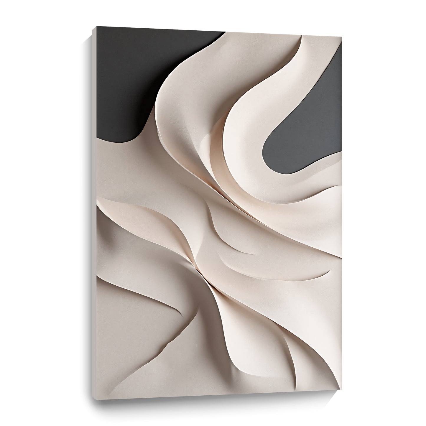 Beige and black Wall Sculptures, 3D Wood Wall Art, Minimalist Wall Hanging Home Decor
