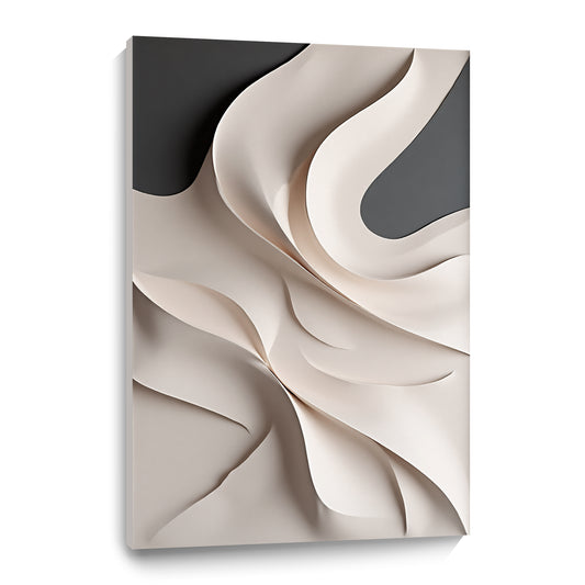 Beige and black Wall Sculptures, 3D Wood Wall Art, Minimalist Wall Hanging Home Decor