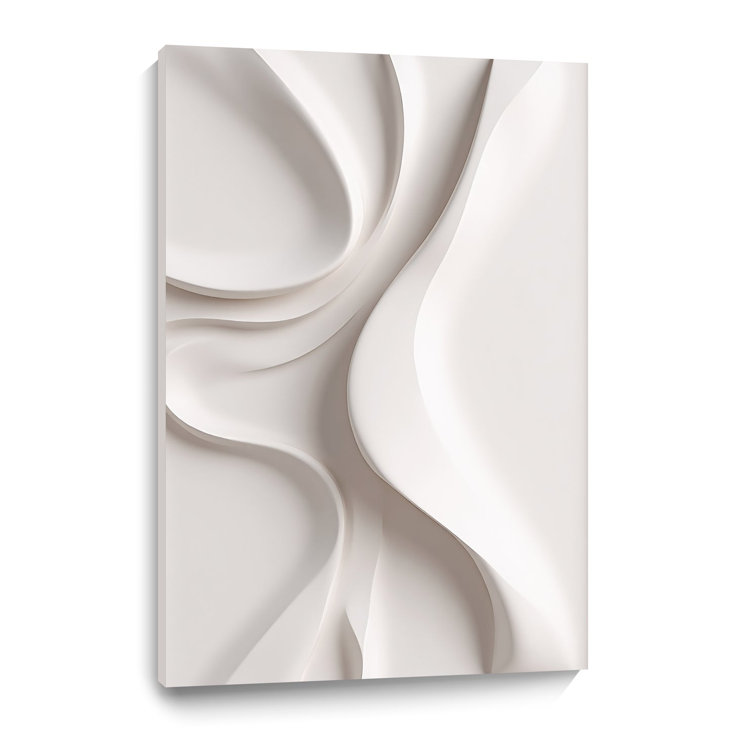 Beige Wall Sculptures, 3D Wood Wall Art, Minimalist Wall Hanging Home Decor