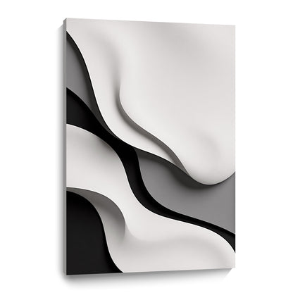 Beige and Black GreyWall Sculptures, 3D Wood Wall Art, Minimalist Wall Hanging Home Decor