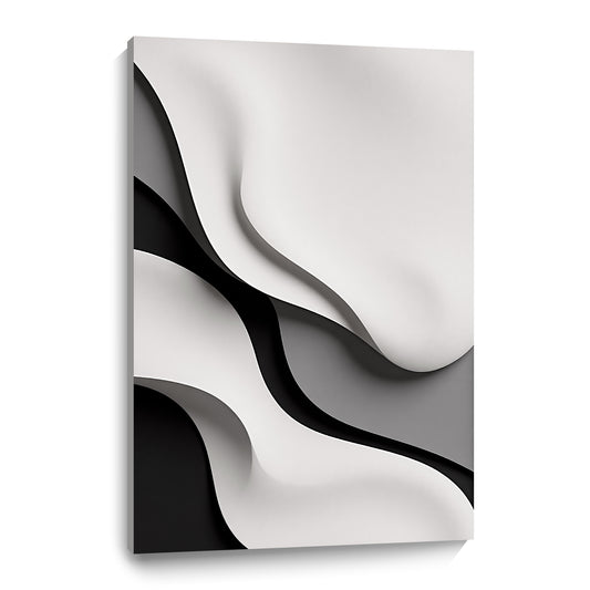 Beige and Black GreyWall Sculptures, 3D Wood Wall Art, Minimalist Wall Hanging Home Decor