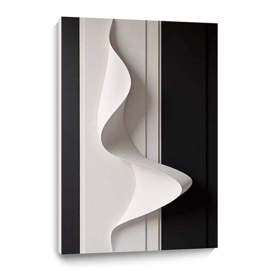 Beige and black Wall Sculptures, 3D Wood Wall Art, Minimalist Wall Hanging Home Decor