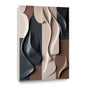 Beige and Brown dark green Wall Sculptures, 3D Wood Wall Art, Minimalist Wall Hanging Home Decor