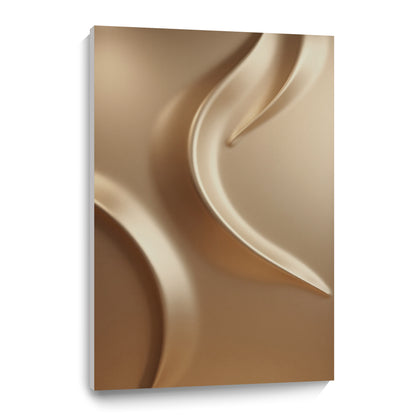 Light brown wall sculpture, 3D wooden wall art, simple wall-mounted home decoration.