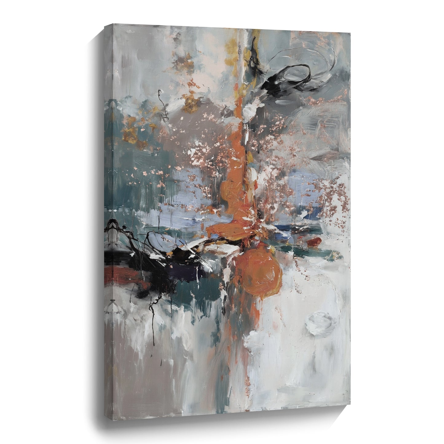 Modern abstract wall art, hand-painted oil painting
