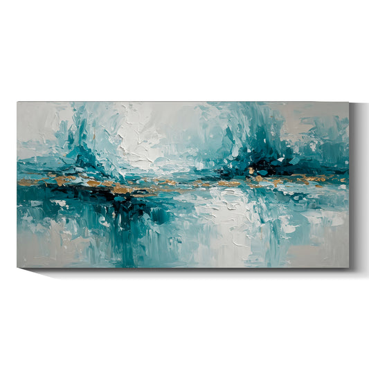 Banner modern abstract wall art, hand-painted oil painting
