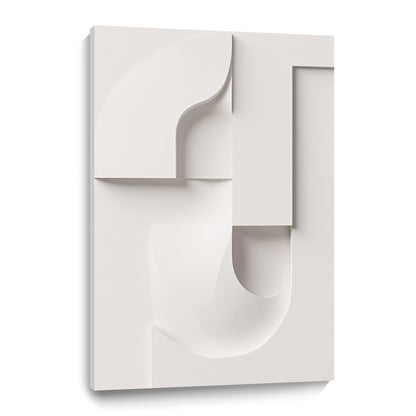 Beige Wall Sculptures, 3D Wood Wall Art, Minimalist Wall Hanging Home Decor
