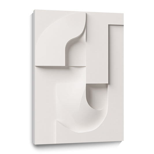 Beige Wall Sculptures, 3D Wood Wall Art, Minimalist Wall Hanging Home Decor