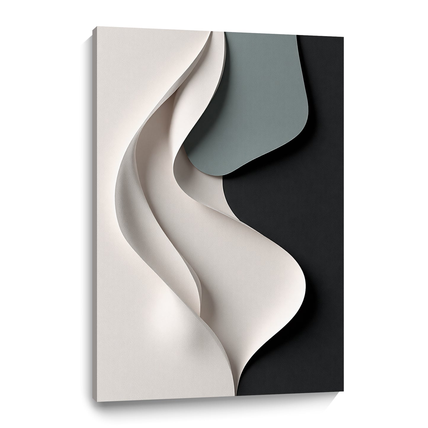 Beige, black, and dark greenWall Sculptures, 3D Wood Wall Art, Minimalist Wall Hanging Home Decor