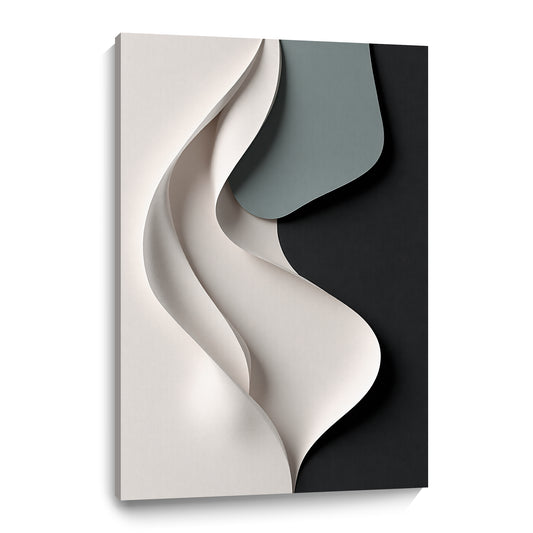 Beige, black, and dark greenWall Sculptures, 3D Wood Wall Art, Minimalist Wall Hanging Home Decor
