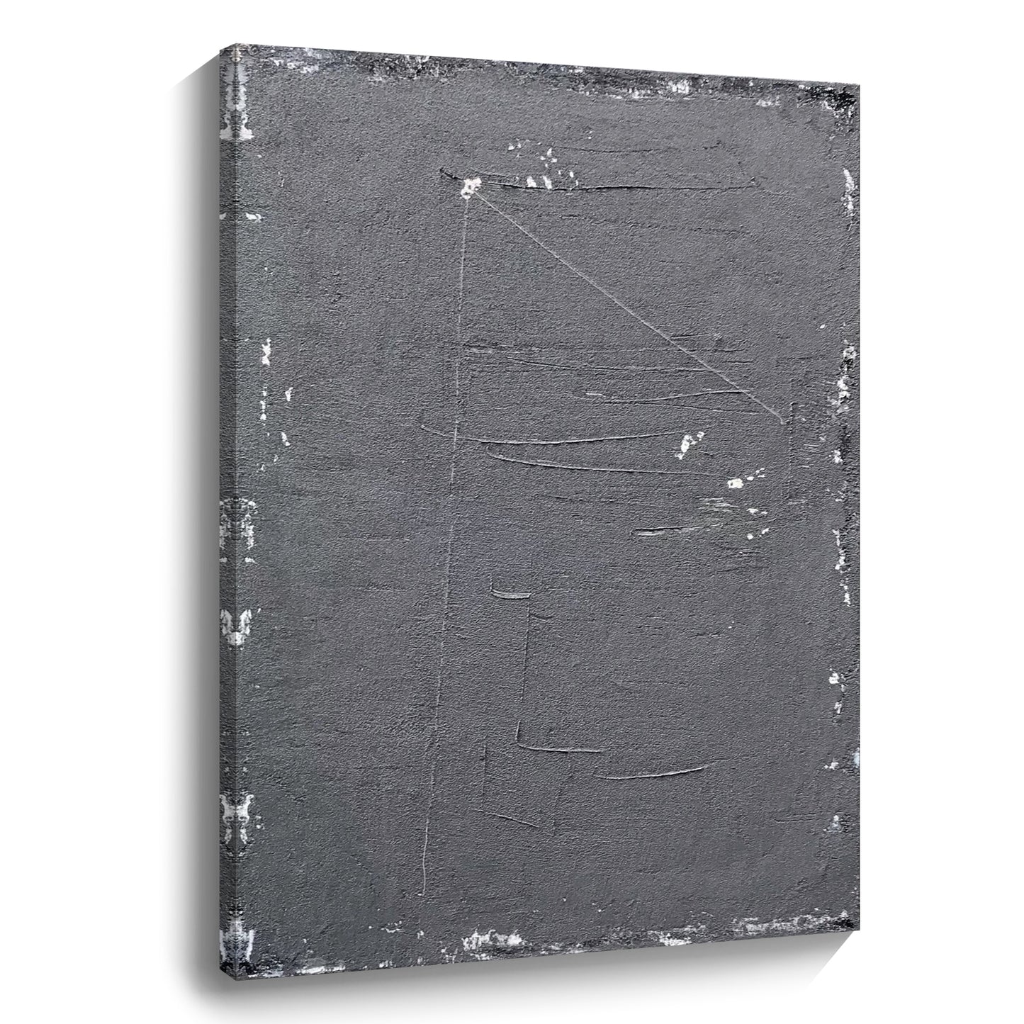 Black abstract wall art, hand-painted oil painting