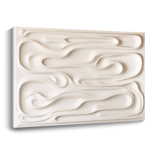 Beige Wall Sculptures, 3D Wood Wall Art, Minimalist Wall Hanging Home Décor