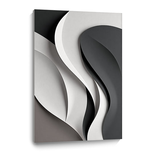 Beige and Brown Black Wall Sculptures, 3D Wood Wall Art, Minimalist Wall Hanging Home Decor