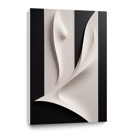 Beige and black Wall Sculptures, 3D Wood Wall Art, Minimalist Wall Hanging Home Decor