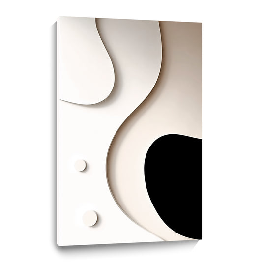 Beige and black Wall Sculptures, 3D Wood Wall Art, Minimalist Wall Hanging Home Decor