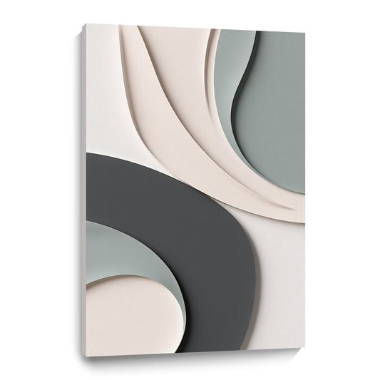 Beige, black, and dark greenWall Sculptures, 3D Wood Wall Art, Minimalist Wall Hanging Home Decor