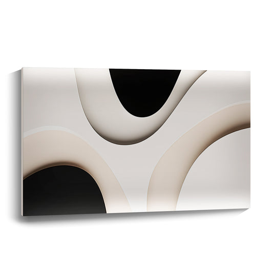 Beige and black Wall Sculptures, 3D Wood Wall Art, Minimalist Wall Hanging Home Décor