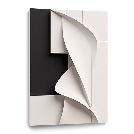 Beige and black Wall Sculptures, 3D Wood Wall Art, Minimalist Wall Hanging Home Decor