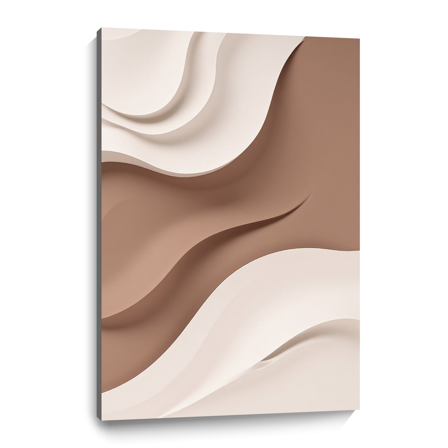 Beige and Brown Wall Sculptures, 3D Wood Wall Art, Minimalist Wall Hanging Home Decor