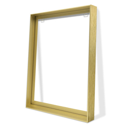 Metal Floating Picture Frame for Canvas Oil Painting, DIY Canvas Picture Frame, 1.5 Inch Depth for Canvas Prints Wall Art/Portrait/Landscape Living Room Bedroom Kitchen Decor (gold)