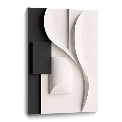 Beige and black Wall Sculptures, 3D Wood Wall Art, Minimalist Wall Hanging Home Decor