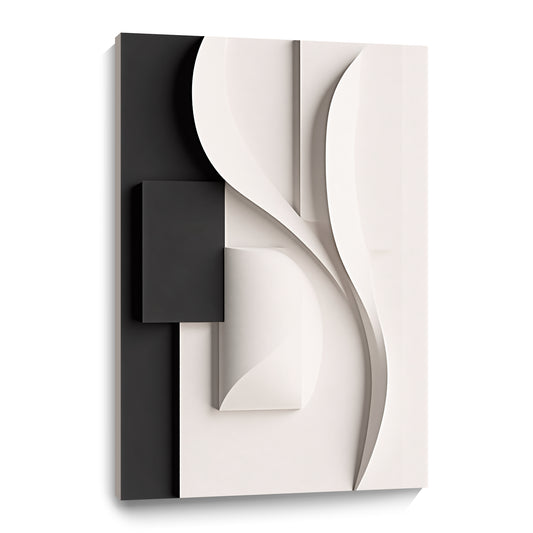 Beige and black Wall Sculptures, 3D Wood Wall Art, Minimalist Wall Hanging Home Decor
