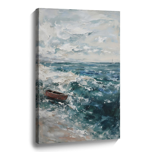 Modern abstract wall art, hand-painted oil painting