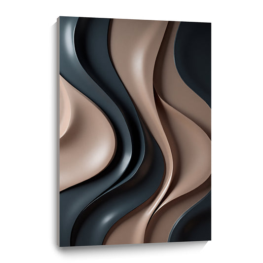 Brown dark green Wall Sculptures, 3D Wood Wall Art, Minimalist Wall Hanging Home Decor