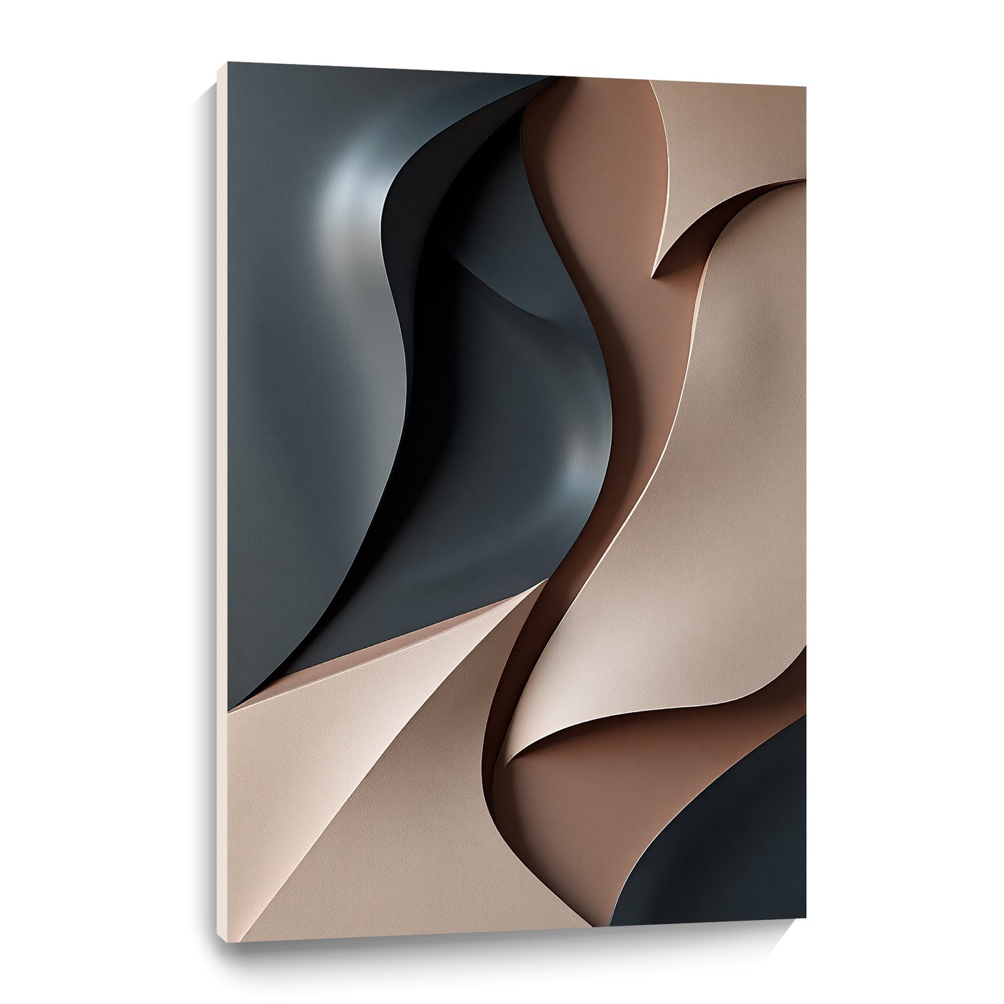 Beige and Brown dark green Wall Sculptures, 3D Wood Wall Art, Minimalist Wall Hanging Home Decor