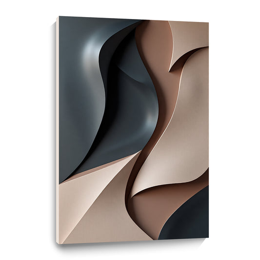 Beige and Brown dark green Wall Sculptures, 3D Wood Wall Art, Minimalist Wall Hanging Home Decor