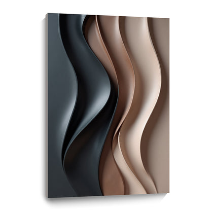 Beige and Brown dark green Wall Sculptures, 3D Wood Wall Art, Minimalist Wall Hanging Home Decor