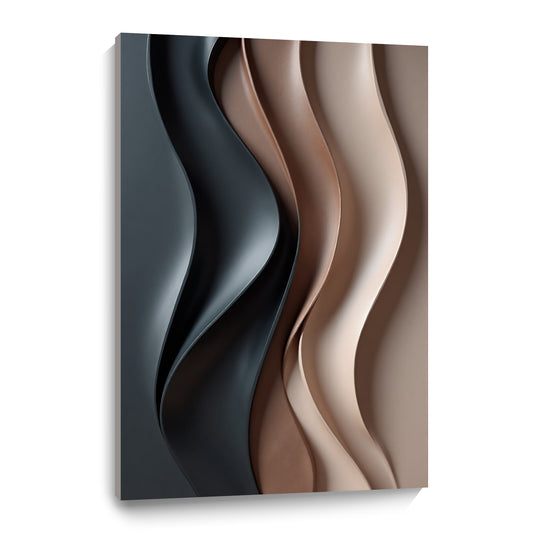 Beige and Brown dark green Wall Sculptures, 3D Wood Wall Art, Minimalist Wall Hanging Home Decor