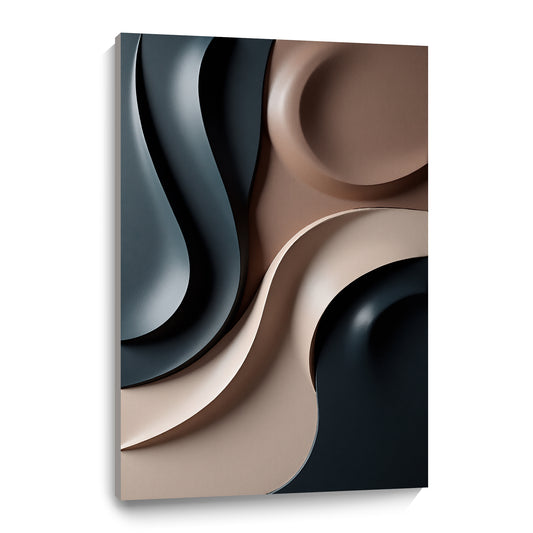 Beige and Brown dark green Wall Sculptures, 3D Wood Wall Art, Minimalist Wall Hanging Home Decor