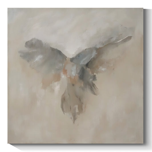 Square modern abstract wall art, hand-painted oil painting