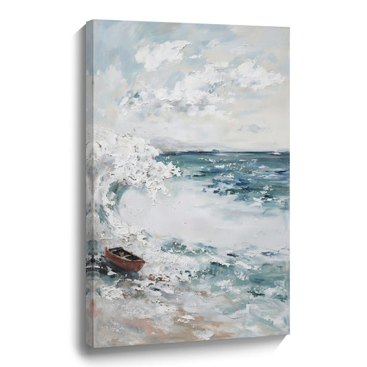 Modern abstract wall art, hand-painted oil painting