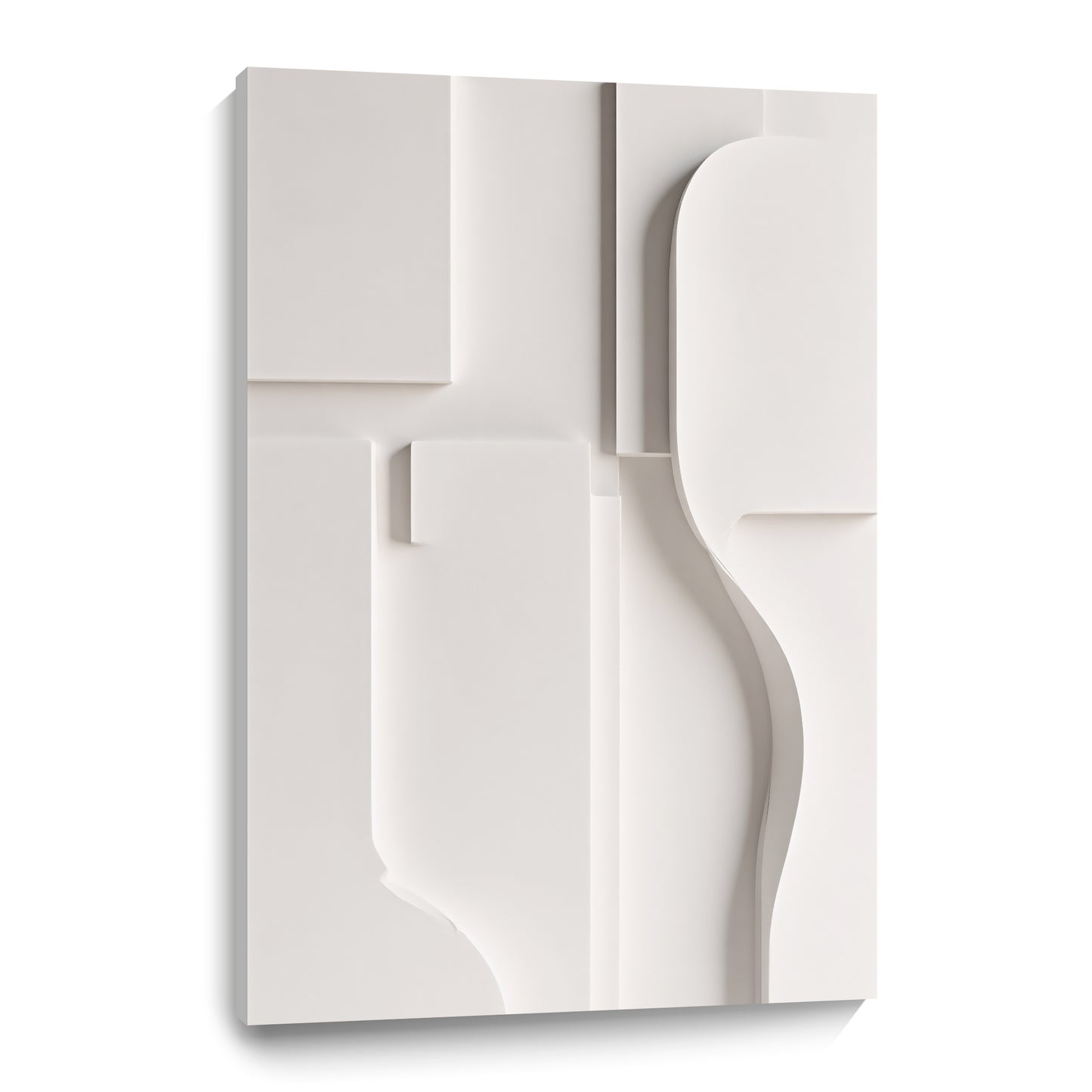 Beige Wall Sculptures, 3D Wood Wall Art, Minimalist Wall Hanging Home Decor