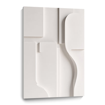 Beige Wall Sculptures, 3D Wood Wall Art, Minimalist Wall Hanging Home Decor