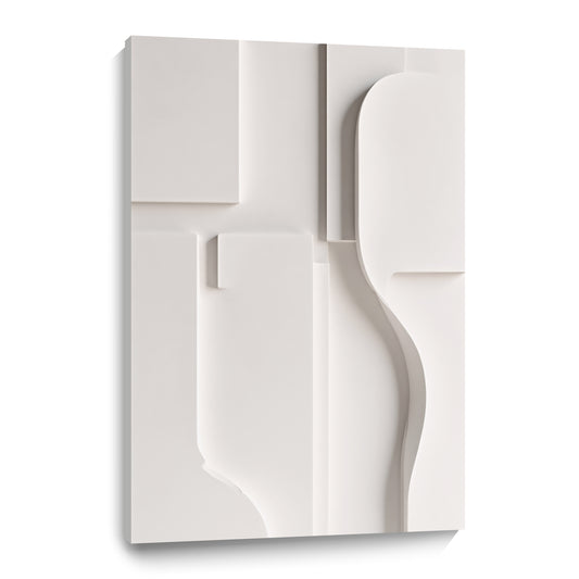 Beige Wall Sculptures, 3D Wood Wall Art, Minimalist Wall Hanging Home Decor
