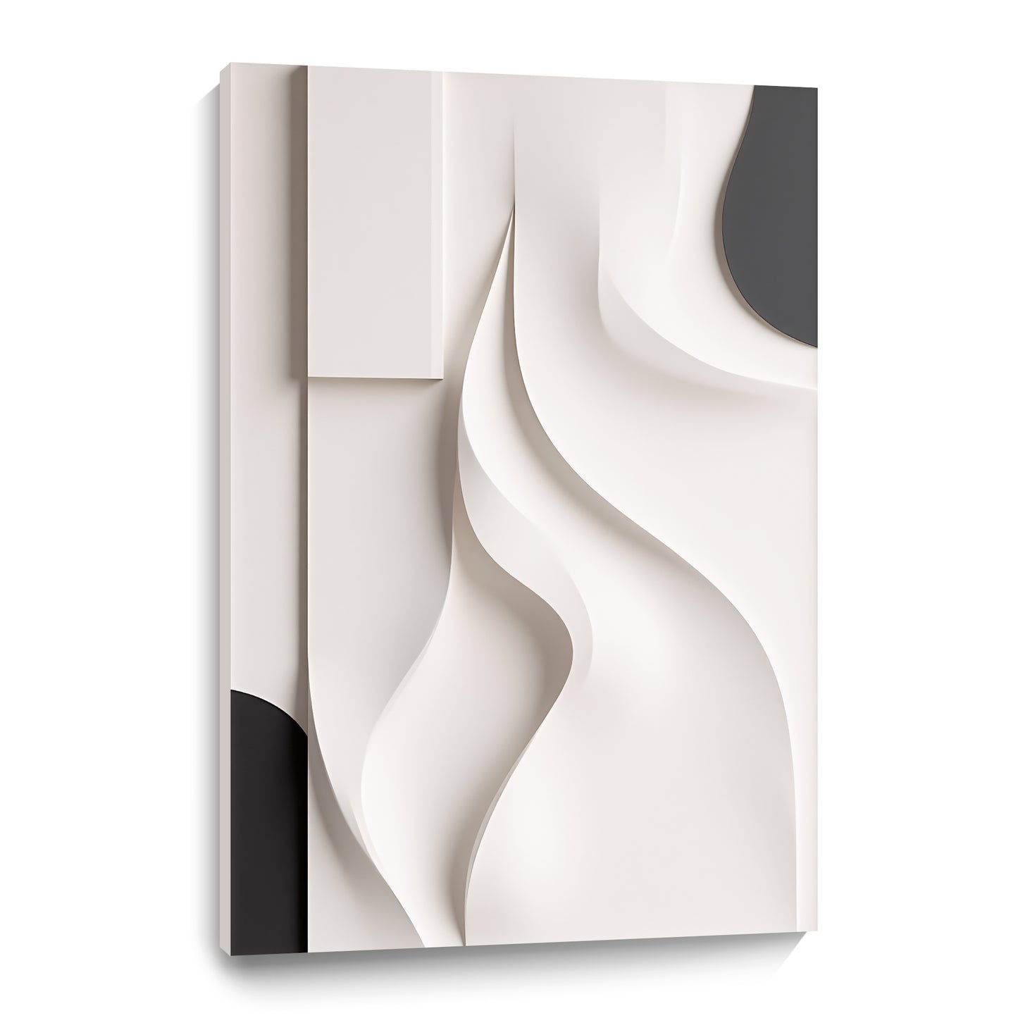 Beige and black Wall Sculptures, 3D Wood Wall Art, Minimalist Wall Hanging Home Decor
