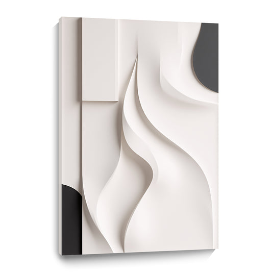 Beige and black Wall Sculptures, 3D Wood Wall Art, Minimalist Wall Hanging Home Decor