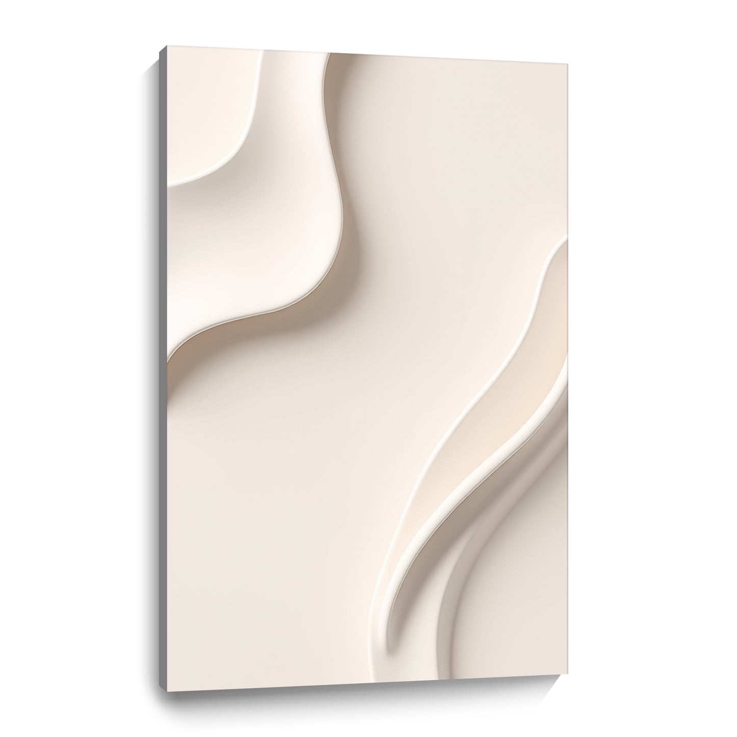 Beige Wall Sculptures, 3D Wood Wall Art, Minimalist Wall Hanging Home Decor