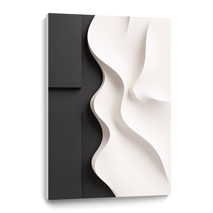 Beige and black Wall Sculptures, 3D Wood Wall Art, Minimalist Wall Hanging Home Decor