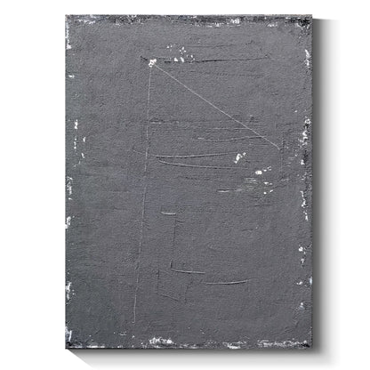 Black abstract wall art, hand-painted oil painting