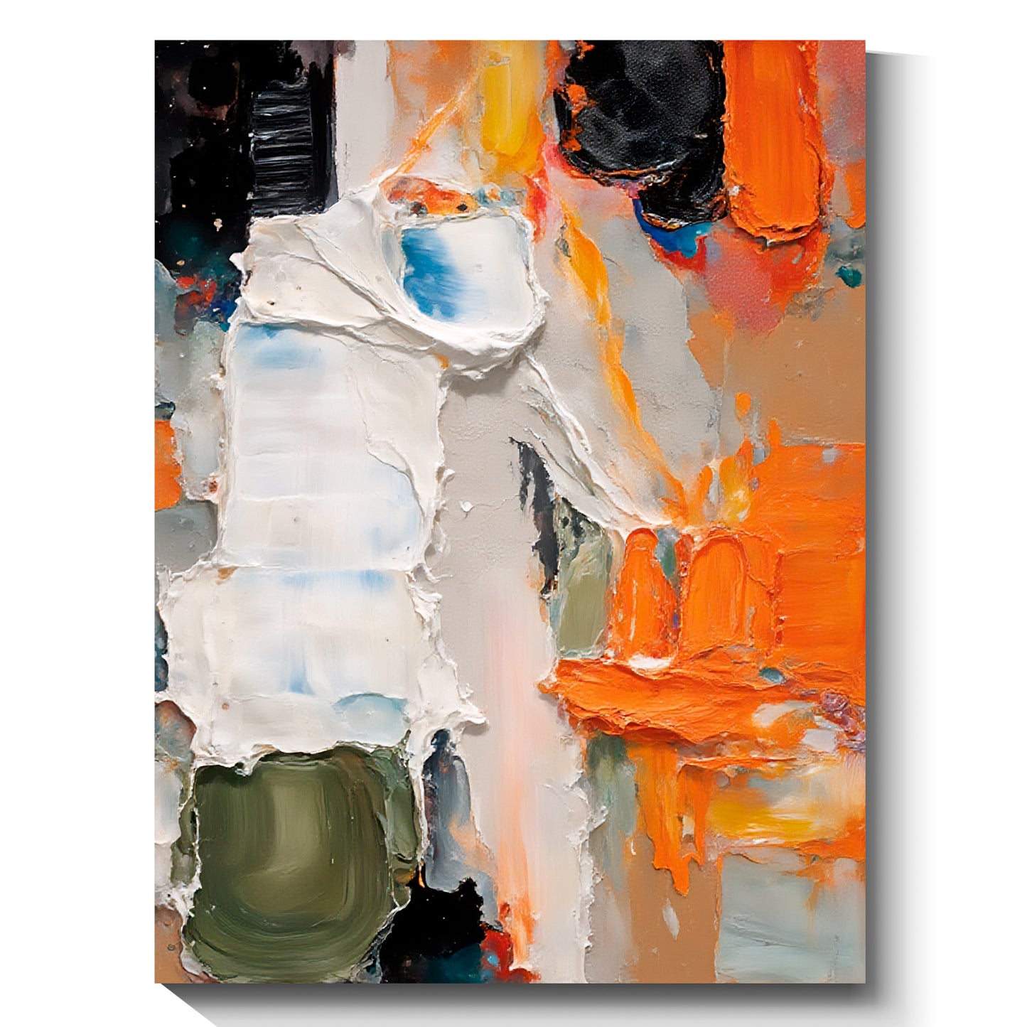 Modern abstract wall art, hand-painted oil painting