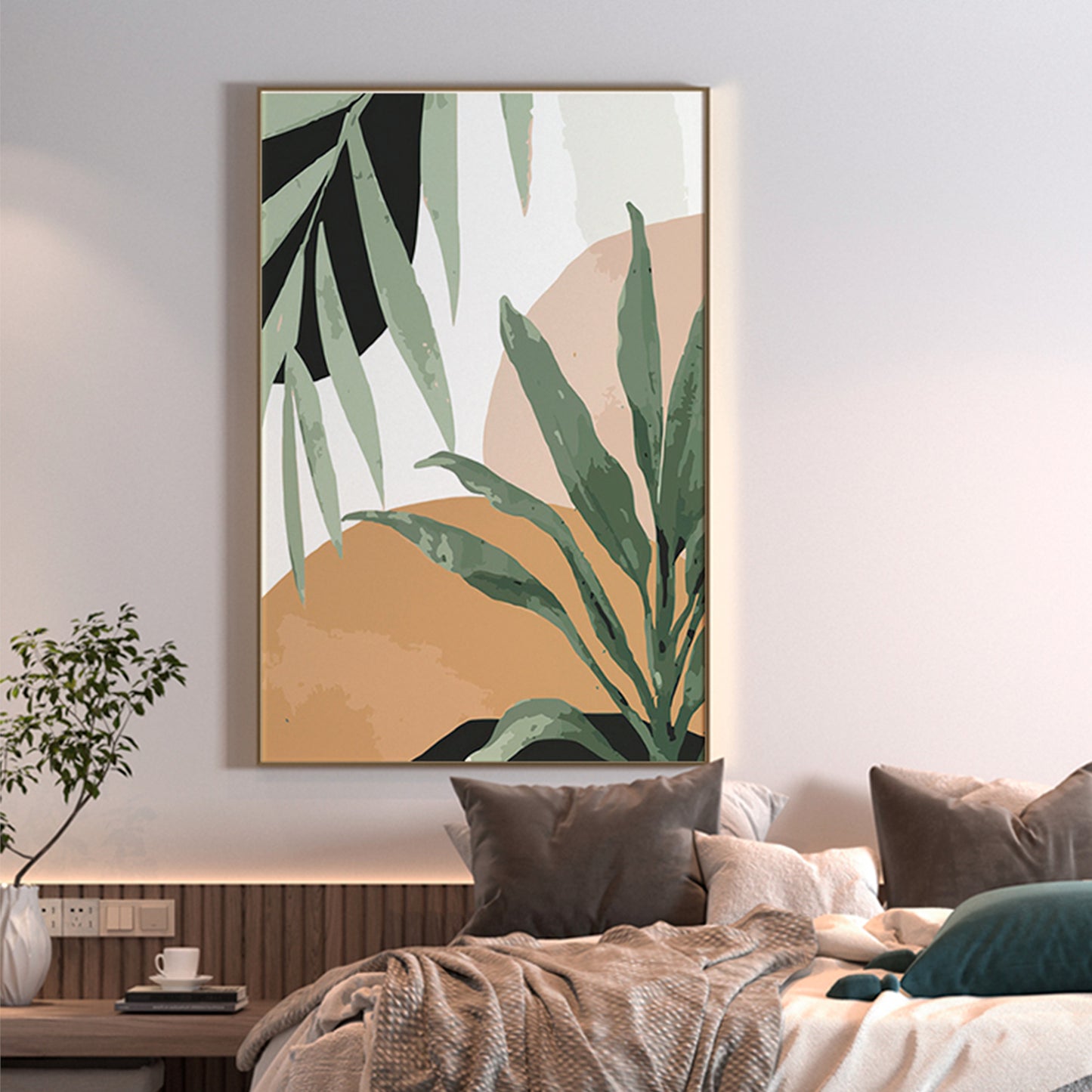 Metal Floating Picture Frame for Canvas Oil Painting, DIY Canvas Picture Frame, 1.5 Inch Depth for Canvas Prints Wall Art/Portrait/Landscape Living Room Bedroom Kitchen Decor (gold)